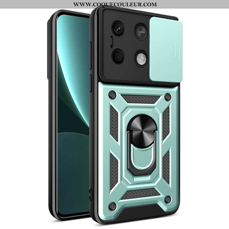 Coque Xiaomi Redmi Note 13 5G Anneau-Support et Protection Coulissante pour Objectif