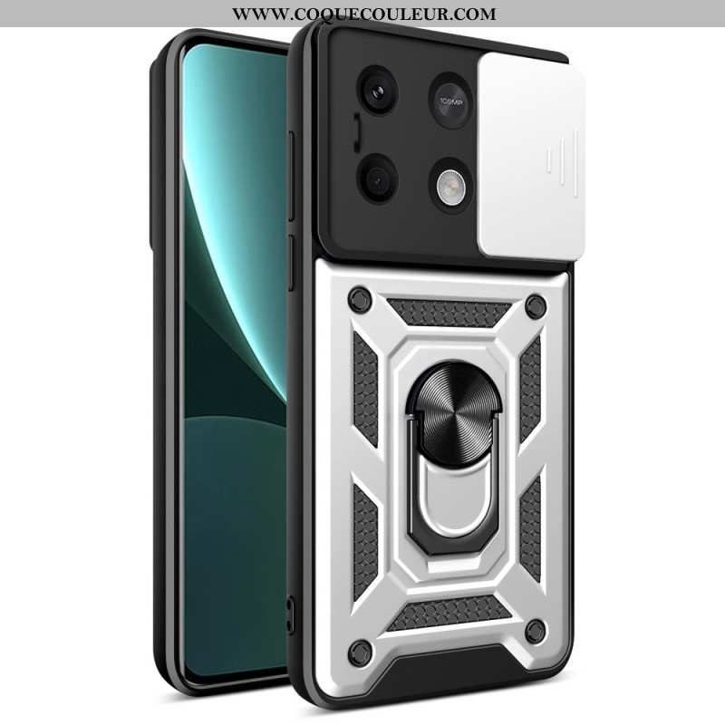 Coque Xiaomi Redmi Note 13 5G Anneau-Support et Protection Coulissante pour Objectif