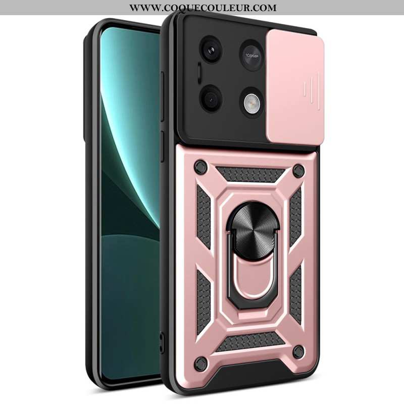 Coque Xiaomi Redmi Note 13 5G Anneau-Support et Protection Coulissante pour Objectif