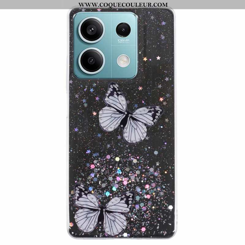 Coque Xiaomi Redmi Note 13 5G Paillettes Papillons