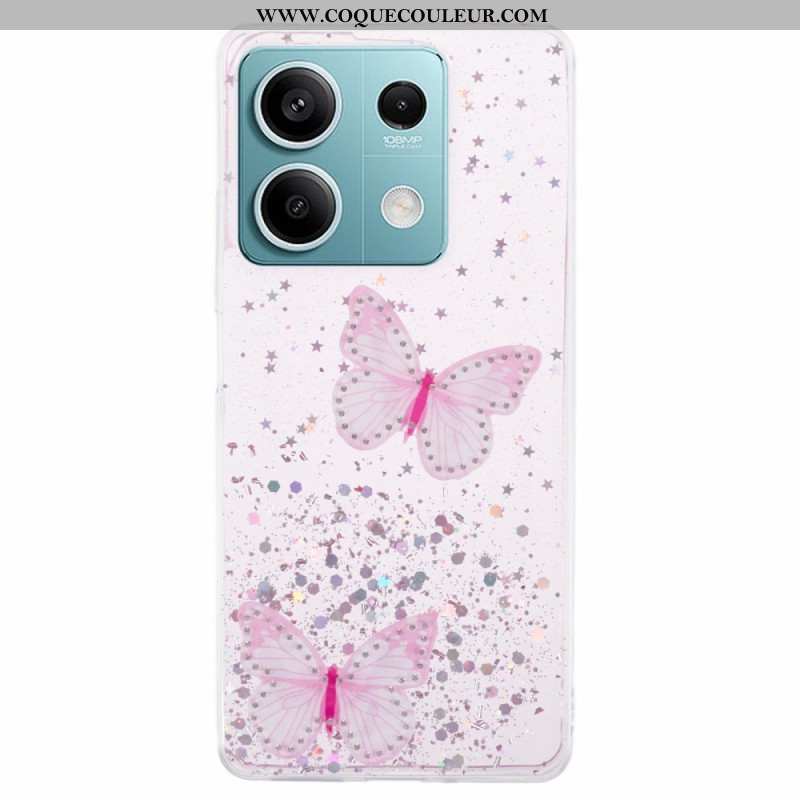 Coque Xiaomi Redmi Note 13 5G Paillettes Papillons