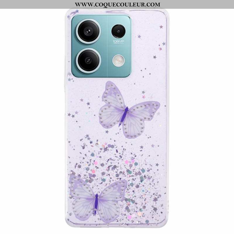 Coque Xiaomi Redmi Note 13 5G Paillettes Papillons