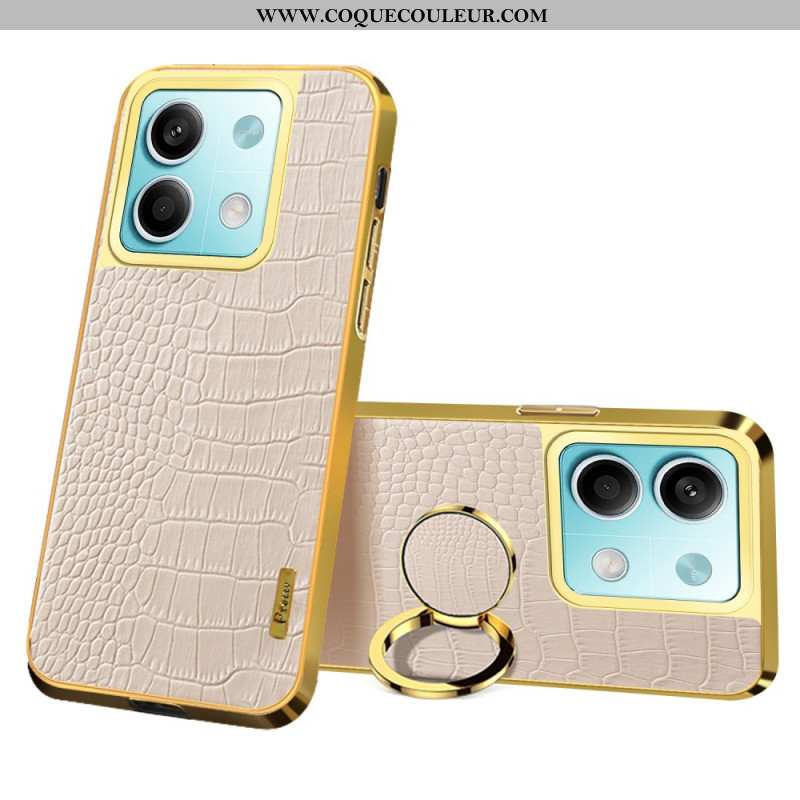 Coque Xiaomi Redmi Note 13 5G Style Crocodile Anneau-Support