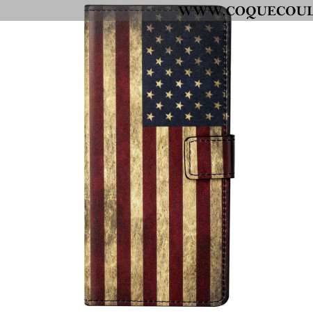 Housse Xiaomi Redmi Note 13 5G Drapeau Américain Vintage