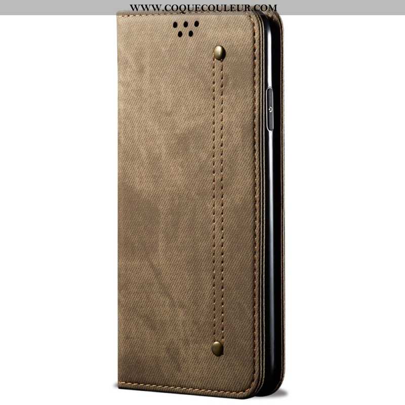 Flip Cover Xiaomi Redmi Note 13 5G Tissu Jeanns