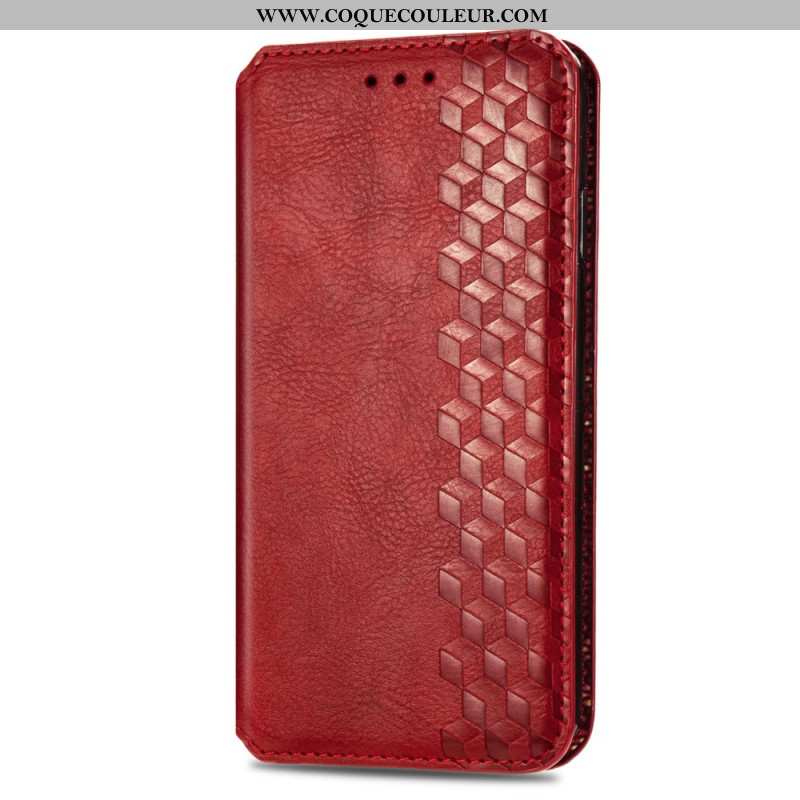 Flip Cover Xiaomi Redmi Note 13 5G Effet Cuir Vintage Losanges