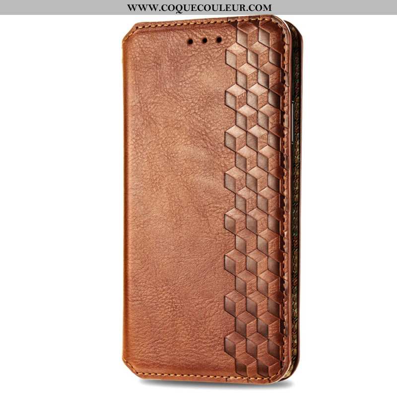 Flip Cover Xiaomi Redmi Note 13 5G Effet Cuir Vintage Losanges