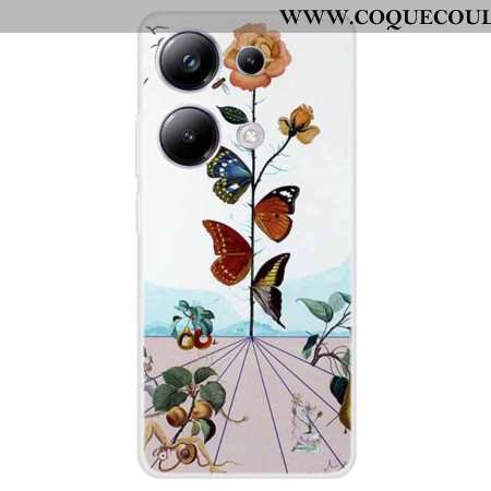 Coque Xiaomi Redmi Note 13 Pro 4G / Poco M6 Pro 4G Fleurs de Papillons