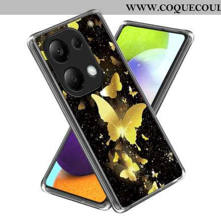 Coque Xiaomi Redmi Note 13 Pro 4G / Poco M6 Pro 4G Papillons Dorés