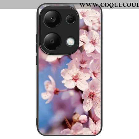 Coque Xiaomi Redmi Note 13 Pro 4G / Poco M6 Pro 4G Verre Trempé Fleurs de Pêcher