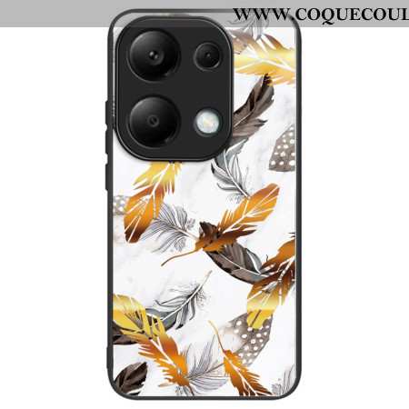 Coque Xiaomi Redmi Note 13 Pro 4G / Poco M6 Pro 4G Verre Trempé Feuilles Dorées