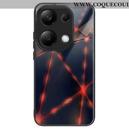 Coque Xiaomi Redmi Note 13 Pro 4G / Poco M6 Pro 4G Verre Trempé Triangles Rouges