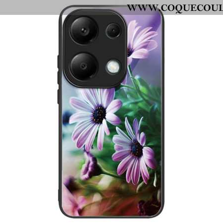 Coque Xiaomi Redmi Note 13 Pro 4G / Poco M6 Pro 4G Verre Trempé Chrysanthèmes Pourpres