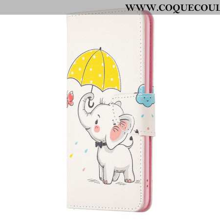 Housse Xiaomi Redmi Note 13 Pro 4G / Poco M6 Pro 4G Parapluie et Éléphant