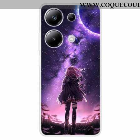 Coque Xiaomi Redmi Note 13 Pro 4G / Poco M6 Pro 4G Étoiles et Fille