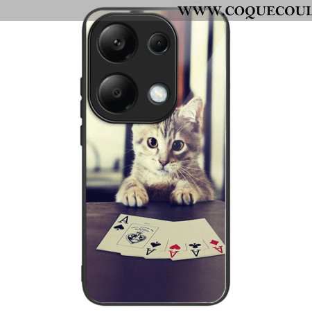 Coque Xiaomi Redmi Note 13 Pro 4G / Poco M6 Pro 4G Verre Trempé Chat Poker