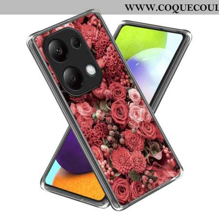 Coque Xiaomi Redmi Note 13 Pro 4G / Poco M6 Pro 4G Fleurs Rouges et Roses