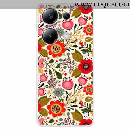 Coque Xiaomi Redmi Note 13 Pro 4G / Poco M6 Pro 4G Fleurs Colorées