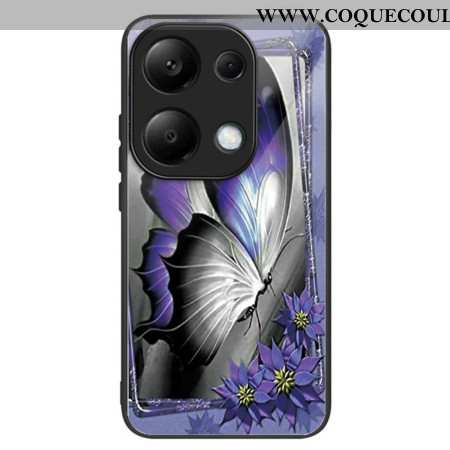 Coque Xiaomi Redmi Note 13 Pro 4G / Poco M6 Pro 4G Verre Trempé Papillon Violet