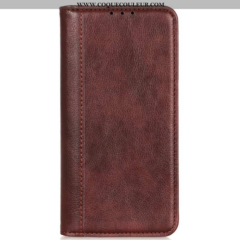 Flip Cover Xiaomi Redmi Note 13 Pro 4G / Poco M6 Pro 4G Cuir Fendu