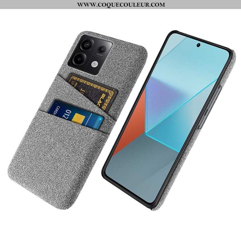 Coque Xiaomi Redmi Note 13 Pro 5G / Poco X6 5G Tissu Double Porte-Cartes