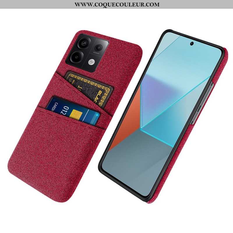 Coque Xiaomi Redmi Note 13 Pro 5G / Poco X6 5G Tissu Double Porte-Cartes