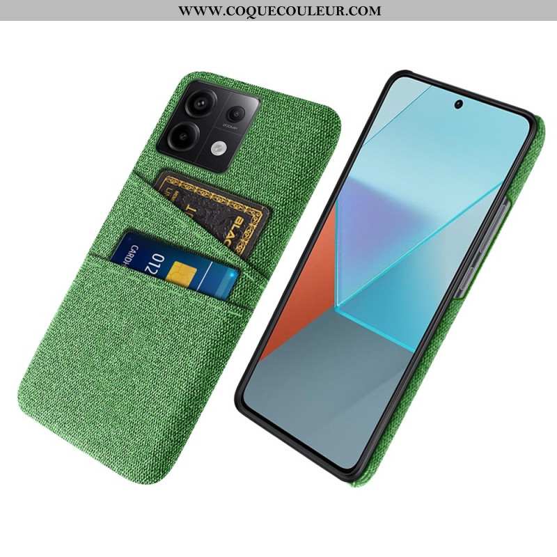 Coque Xiaomi Redmi Note 13 Pro 5G / Poco X6 5G Tissu Double Porte-Cartes