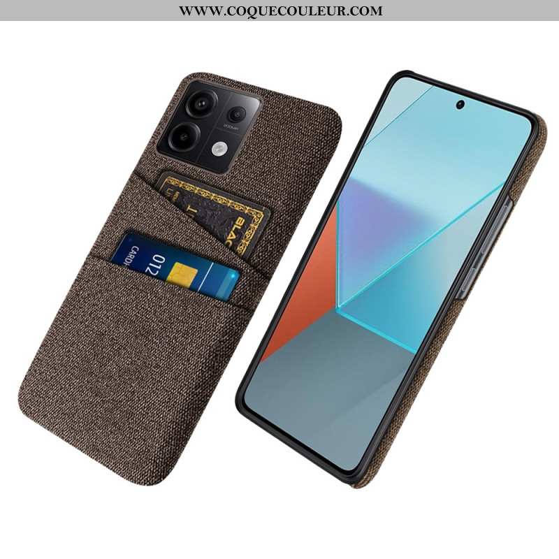 Coque Xiaomi Redmi Note 13 Pro 5G / Poco X6 5G Tissu Double Porte-Cartes