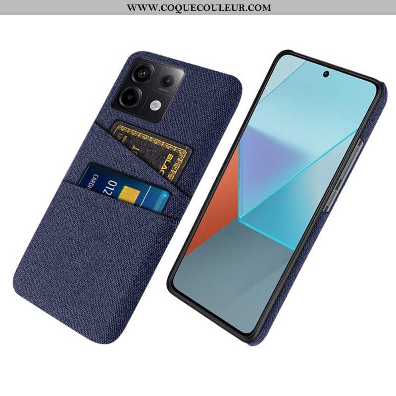 Coque Xiaomi Redmi Note 13 Pro 5G / Poco X6 5G Tissu Double Porte-Cartes