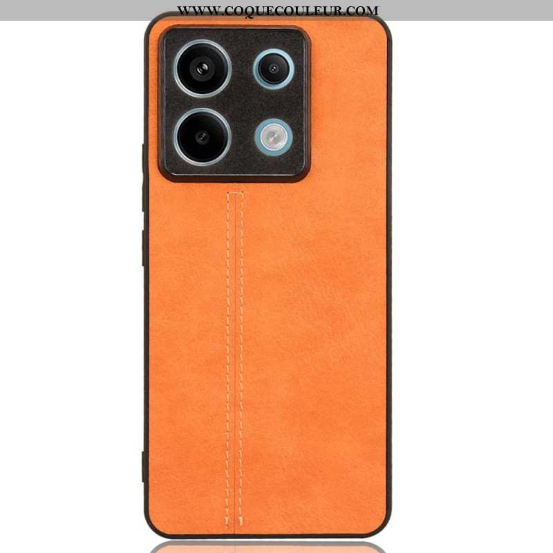 Coque Xiaomi Redmi Note 13 Pro 5G / Poco X6 5G Simili Cuir Coutures