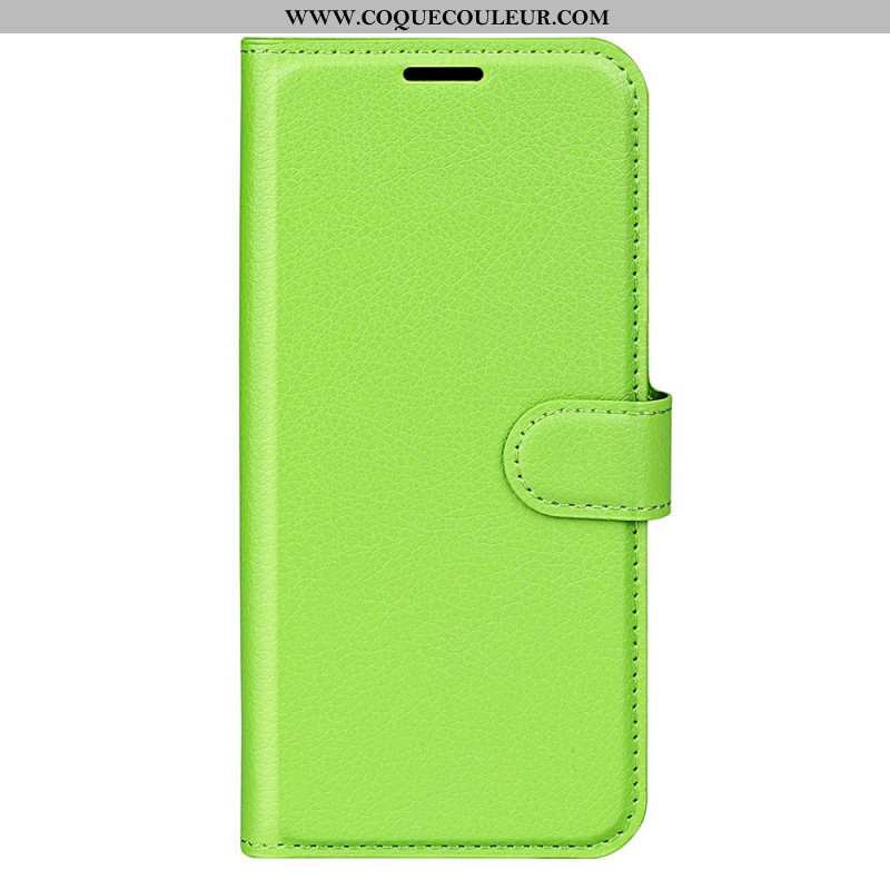 Housse Xiaomi Redmi Note 13 Pro 5G / Poco X6 5G Simili Cuir Litchi Classique