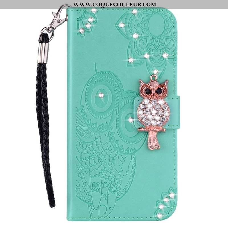 Housse Xiaomi Redmi Note 13 Pro 5G Hibou Fantaisie à Lanière