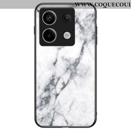 Coque Xiaomi Redmi Note 13 Pro 5G / Poco X6 5G Verre Trempé Motif Marbre Blanc