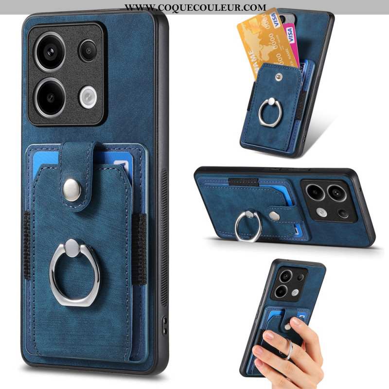 Coque Xiaomi Redmi Note 13 Pro 5G / Poco X6 5G Porte-Cartes et Anneau-Support