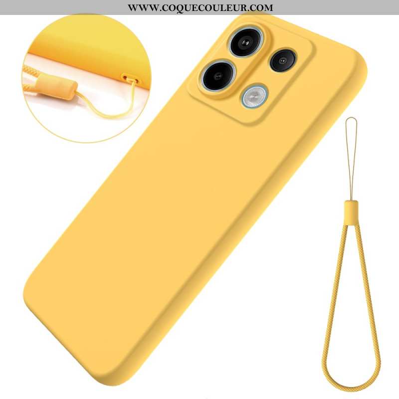 Coque Xiaomi Redmi Note 13 Pro 5G / Poco X6 5G Silicone Liquide à Lanière