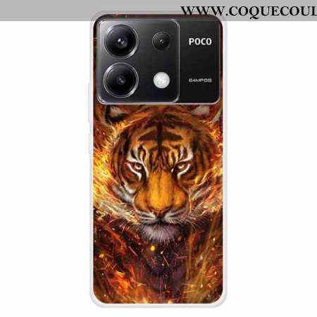 Coque Xiaomi Redmi Note 13 Pro 5G / Poco X6 5G Tigre en Flamme