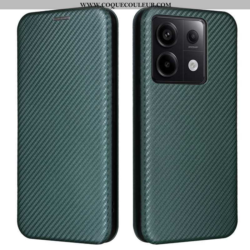 Flip Cover Xiaomi Redmi Note 13 Pro 5G / Poco X6 5G Fibre Carbone