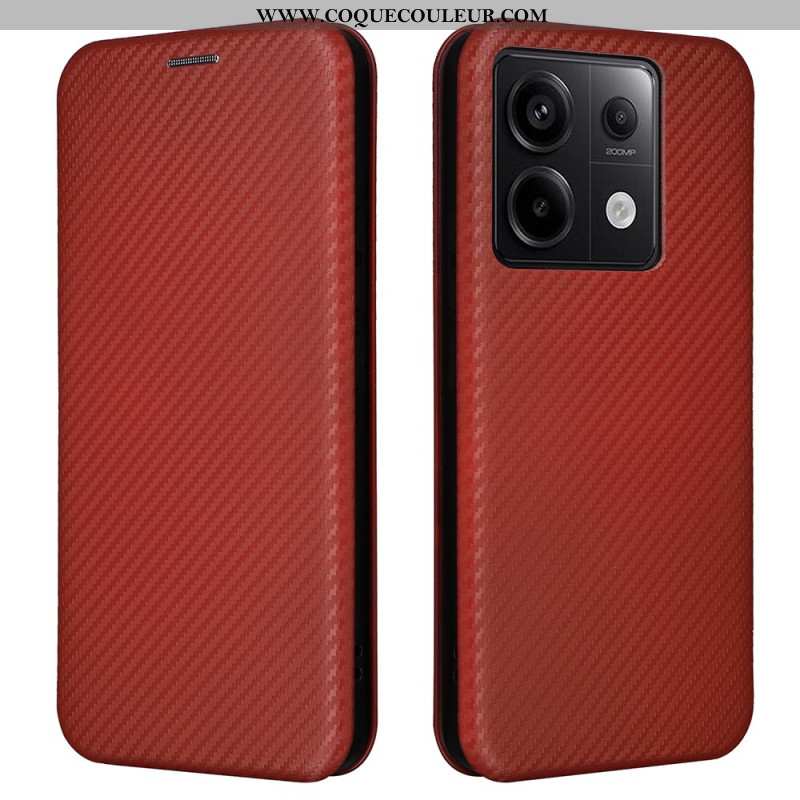 Flip Cover Xiaomi Redmi Note 13 Pro 5G / Poco X6 5G Fibre Carbone