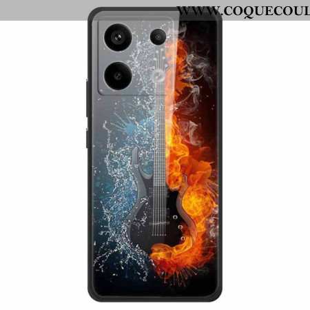 Coque Xiaomi Redmi Note 13 Pro 5G / Poco X6 5G Verre Trempé Guitare de Glace et de Feu