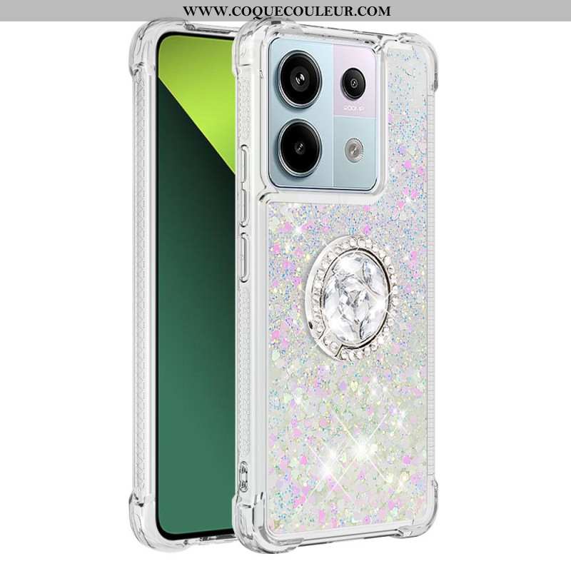 Coque Xiaomi Redmi Note 13 Pro 5G / Poco X6 5G Paillettes Anneau-Support