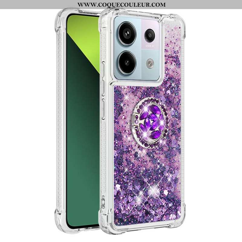 Coque Xiaomi Redmi Note 13 Pro 5G / Poco X6 5G Paillettes Anneau-Support