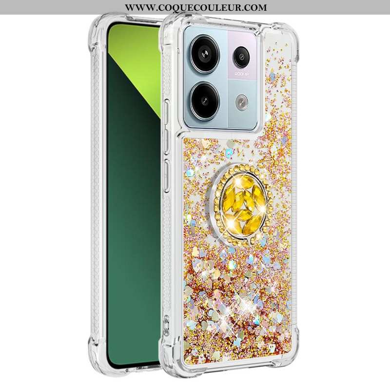 Coque Xiaomi Redmi Note 13 Pro 5G / Poco X6 5G Paillettes Anneau-Support