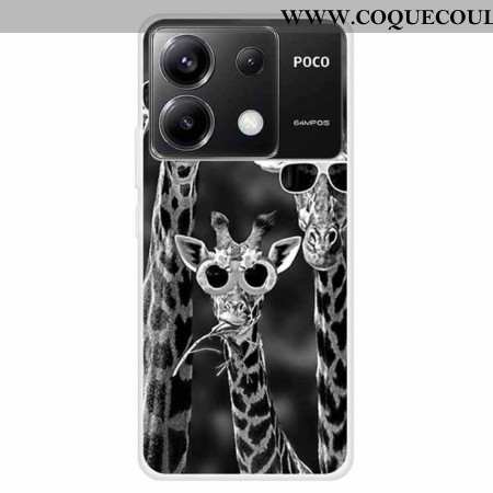 Coque Xiaomi Redmi Note 13 Pro 5G / Poco X6 5G Girafes avec Lunettes de Soleil