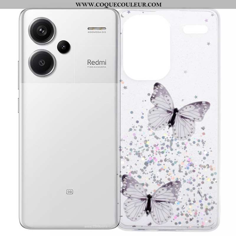 Coque Xiaomi Redmi Note 13 Pro Plus 5G Papillons Paillettes