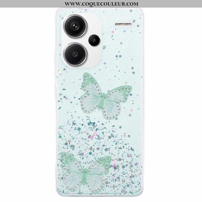 Coque Xiaomi Redmi Note 13 Pro Plus 5G Papillons Paillettes