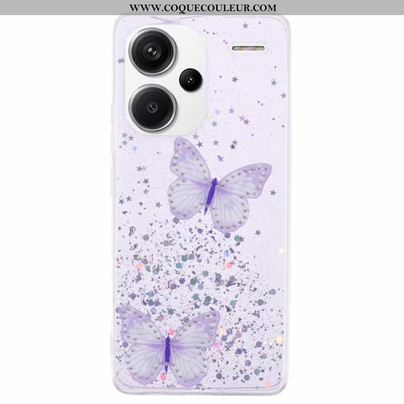 Coque Xiaomi Redmi Note 13 Pro Plus 5G Papillons Paillettes