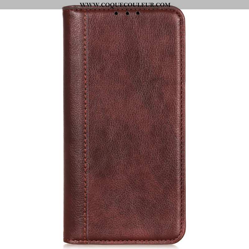 Flip Cover Xiaomi Redmi Note 13 Pro Plus 5G Cuir Fendu Rétro