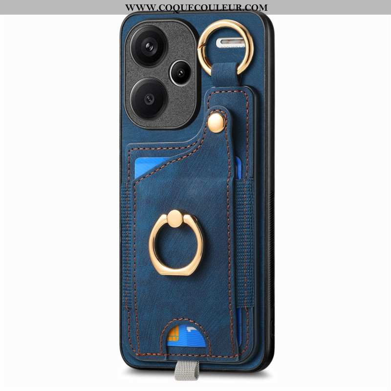 Coque Xiaomi Redmi Note 13 Pro Plus 5G Porte-Cartes et Anneau Rotatif