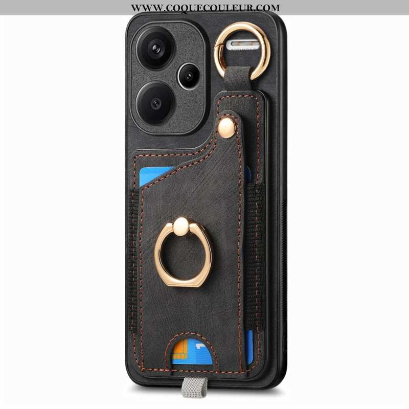 Coque Xiaomi Redmi Note 13 Pro Plus 5G Porte-Cartes et Anneau Rotatif