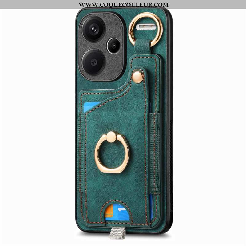 Coque Xiaomi Redmi Note 13 Pro Plus 5G Porte-Cartes et Anneau Rotatif